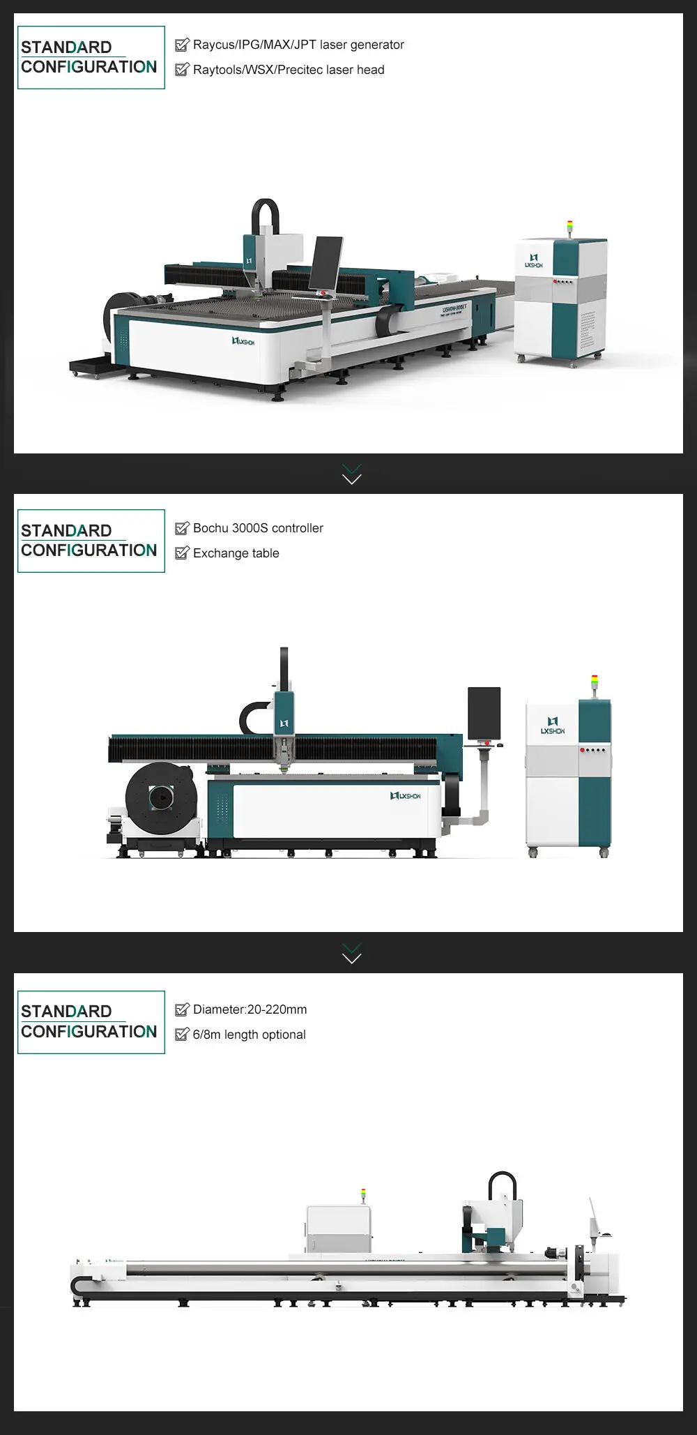 Lxshow metal cutting machine customized for Iron Plate 3