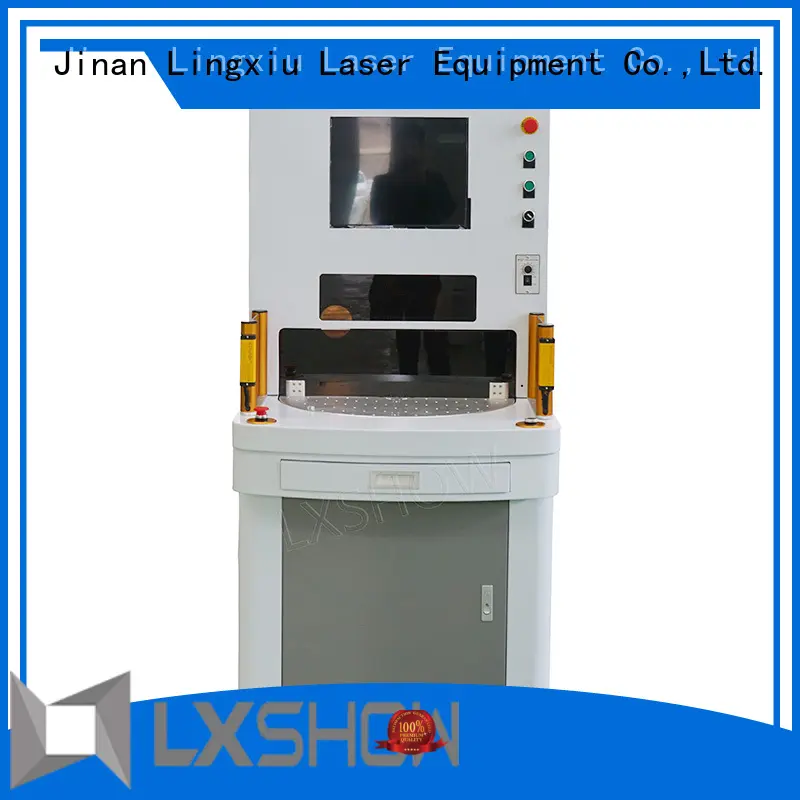 Lxshow efficient fiber laser marker for packaging bottles 1