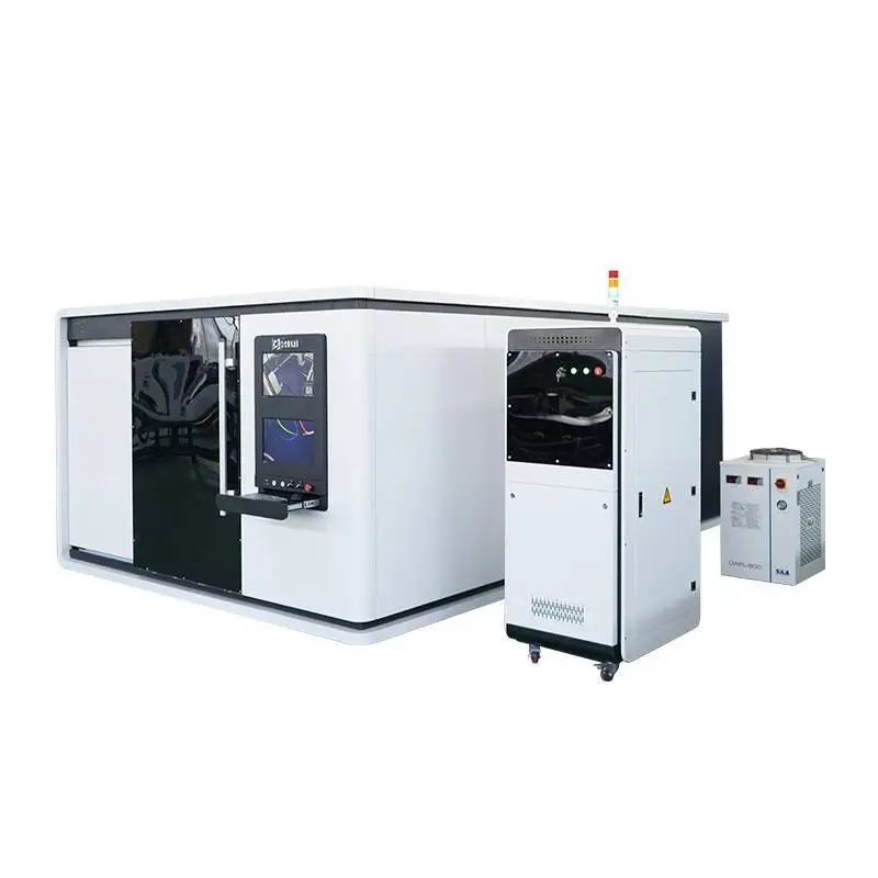 Protective cover / enclosed metal sheet fiber laser cutting machine LXFC1530 1000W 1500W 2200W metal plates fiber laser cutter 1