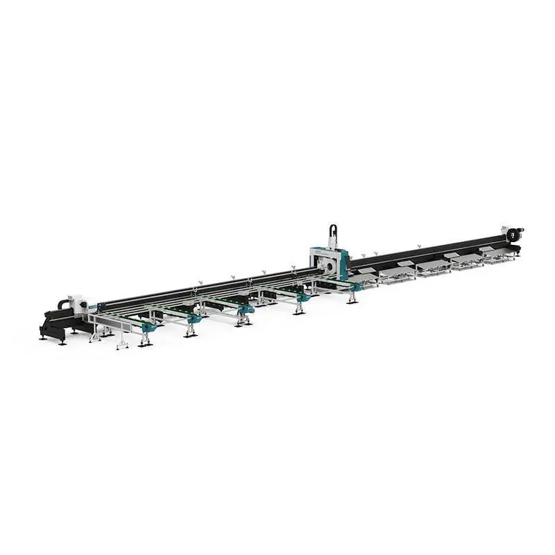 LX122 Pipe Fiber Laser Cutting Machine Large Size Laser Cutter For Long Metal Tubes 1