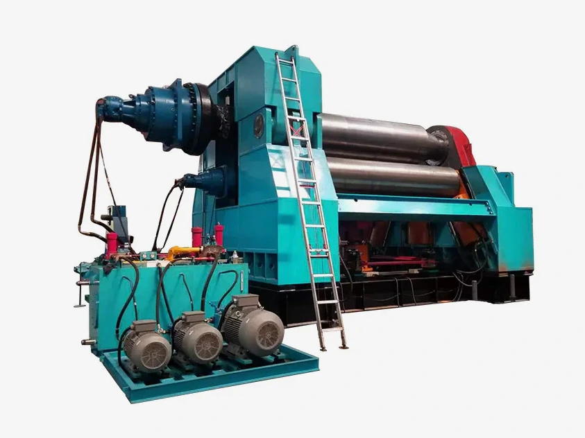 CNC Full Hydraulic Slash Four-roll Plate Rolling Machine 1