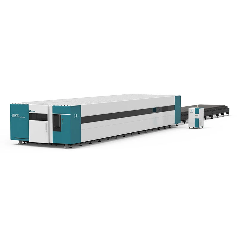 High Power LX12025P Fiber Laser Cutting Machine Double Table Full Cover Heavy Bed 1