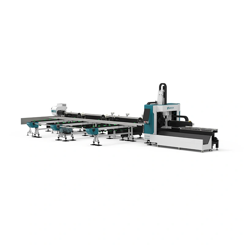Metal Tube Pipe Fiber Laser Cutting Machine LXTN62S(A) with Automatic Feeder 1