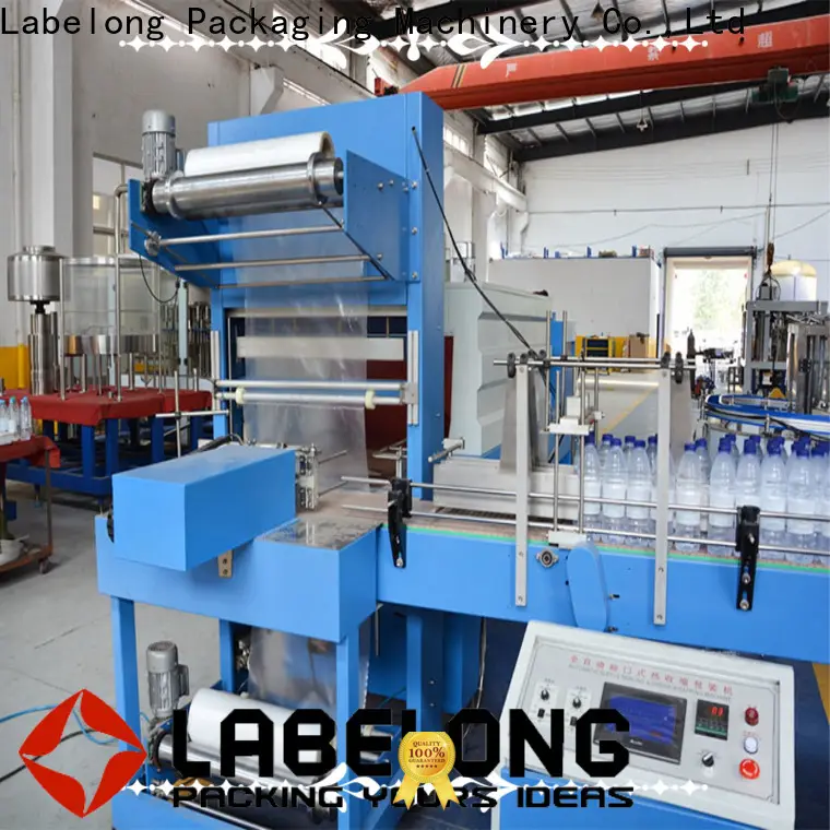 Labelong Packaging Machinery l-type stretch film machine with touch screen for plastic bottles for glass bottles 1