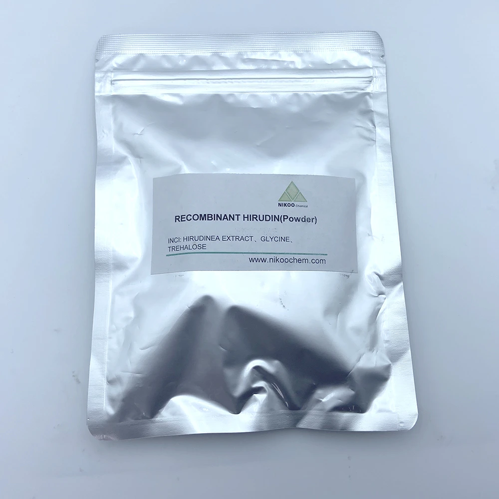 Recombinant Hirudin (Powder) Reduces puffiness, dark circles, and dullness of the eye area 1
