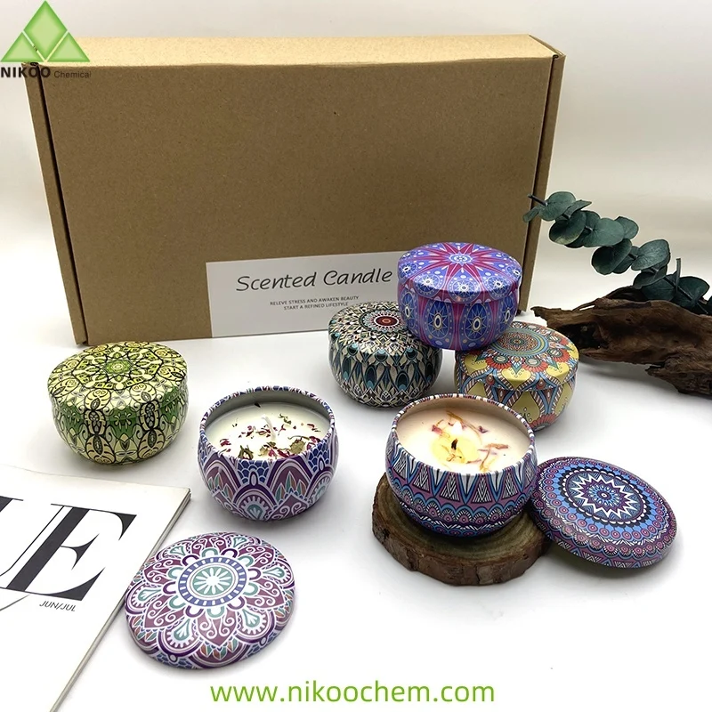 Wholesale 6 Pack Scented Aromatherapy Candles Gifts Set 60g for Home Scented, Upgraded Large Tin Bath Spa Meditation Christmas Gifts Candles 1