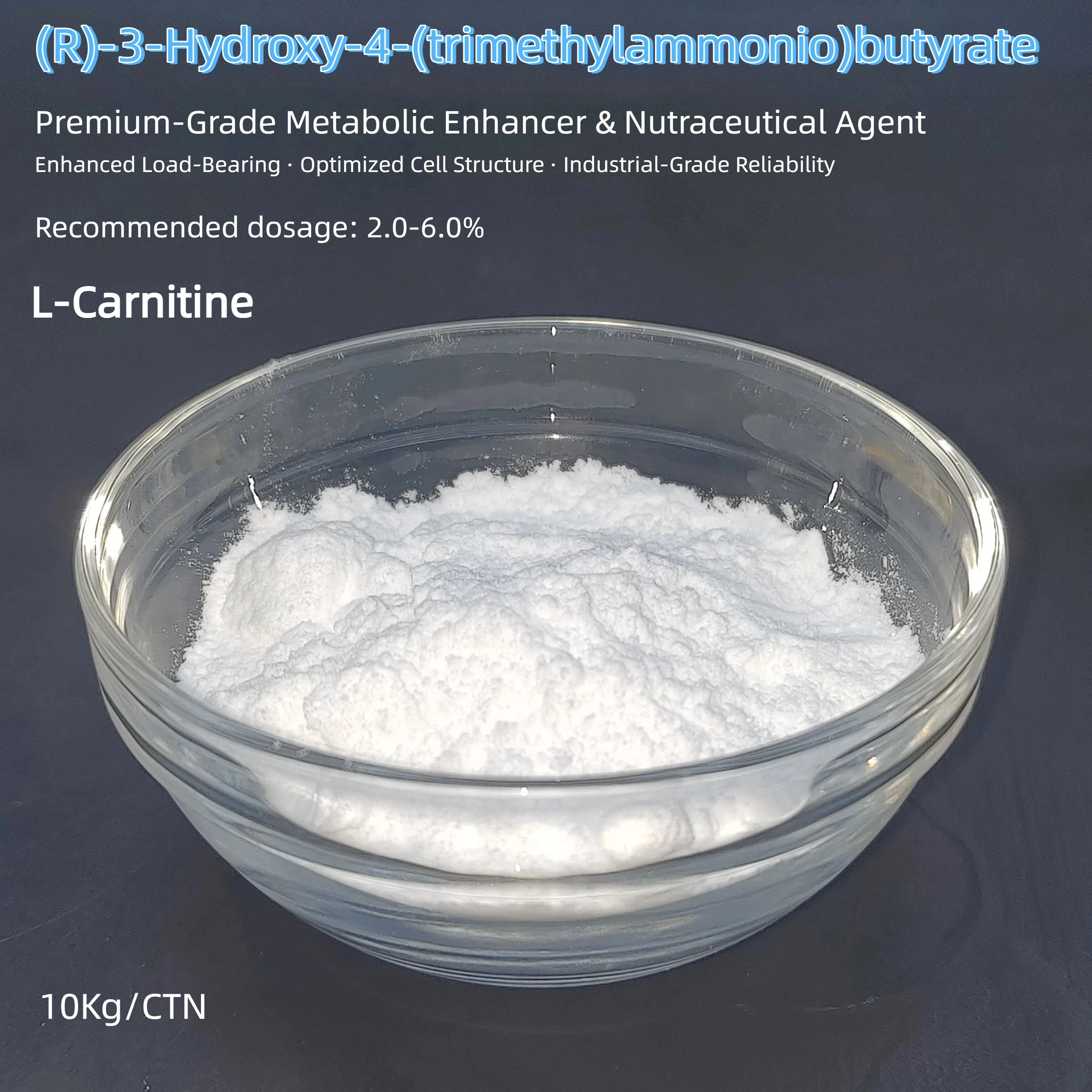 L-Carnitine((R)-3-Hydroxy-4-(trimethylammonio)butyrate): Premium-Grade Metabolic Enhancer & Nutraceutical Agent 1