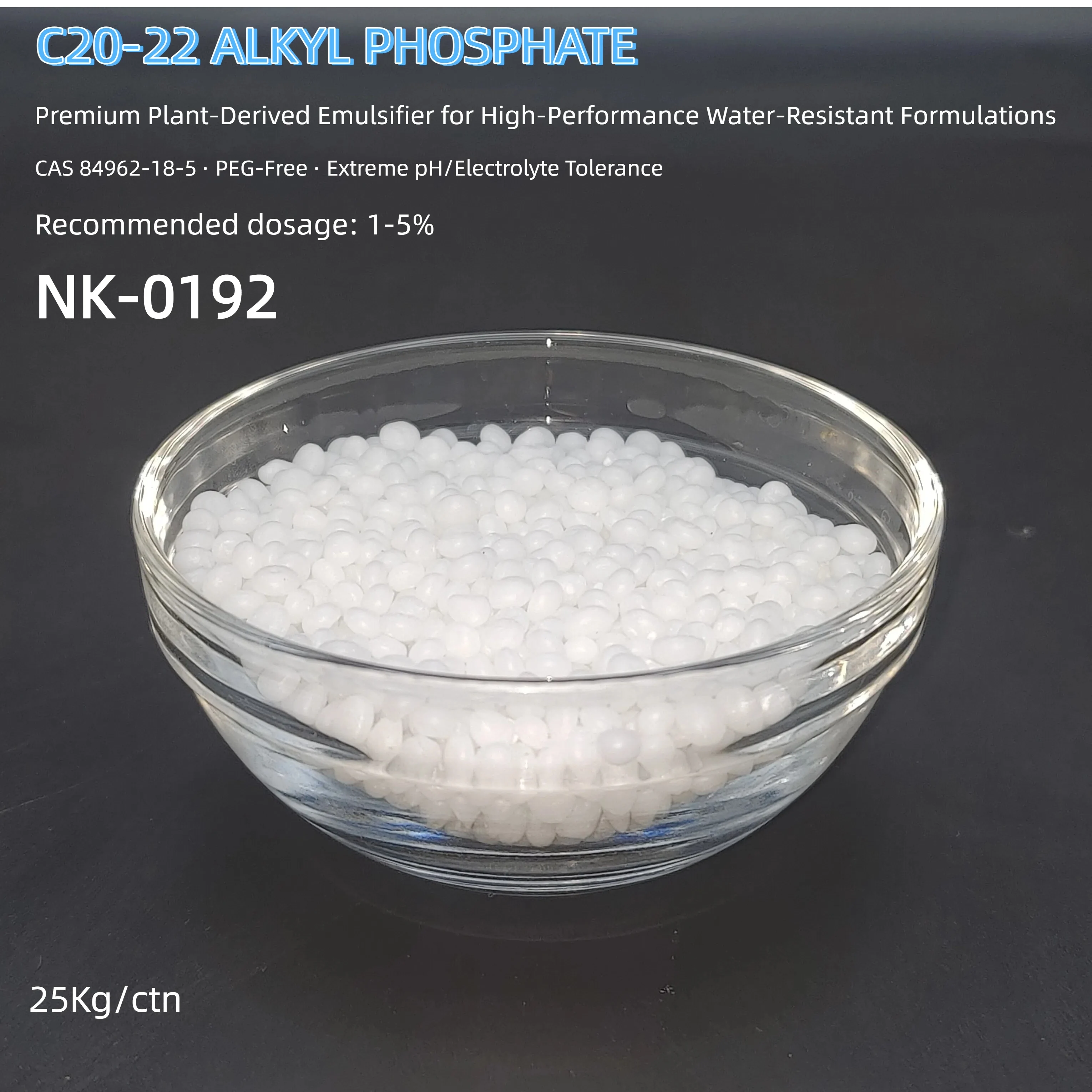 C20-22 ALKYL PHOSPHATE: Premium Plant-Derived Emulsifier for High-Performance Water-Resistant Formulations 1