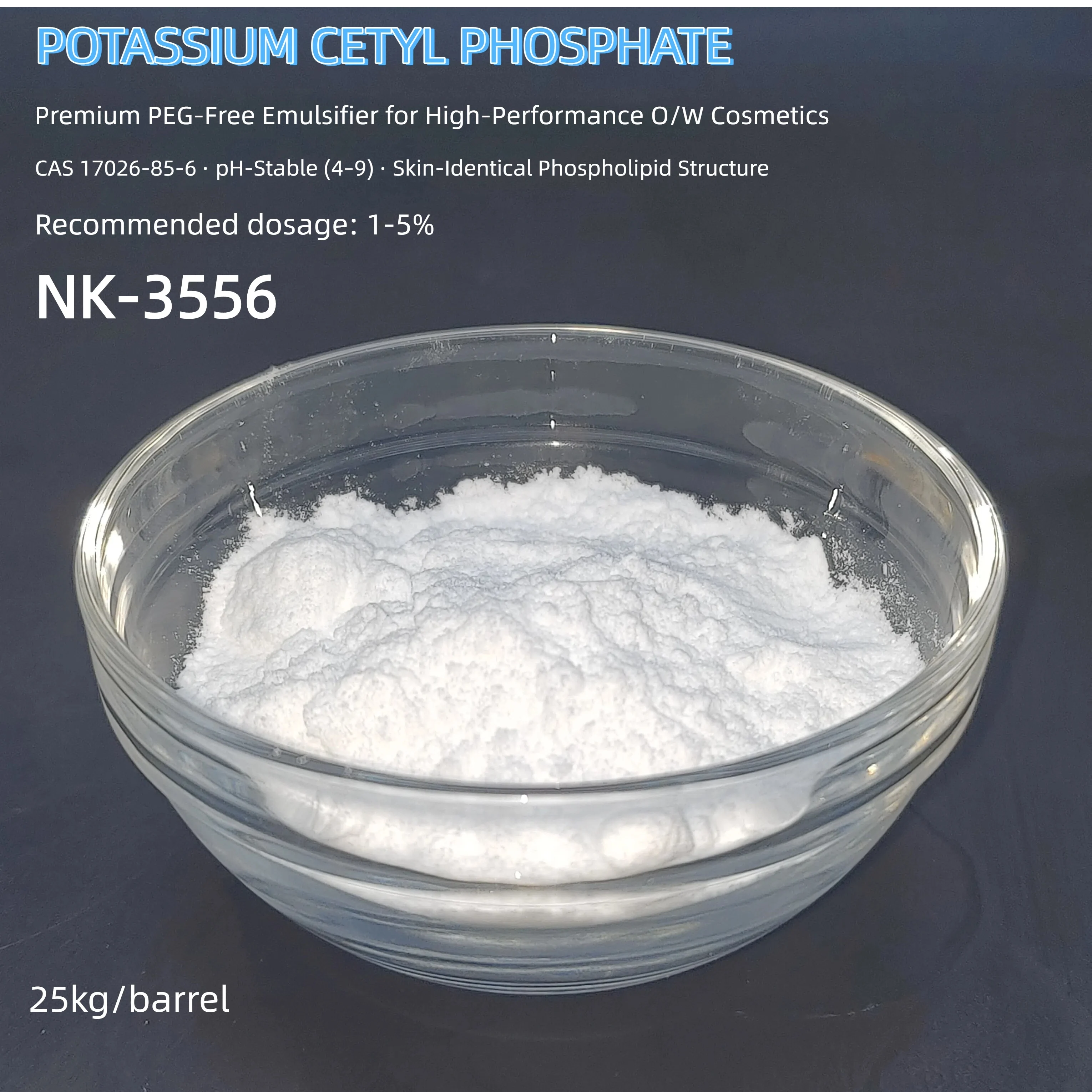 POTASSIUM CETYL PHOSPHATE: Premium PEG-Free Emulsifier for High-Performance O/W Cosmetics 1