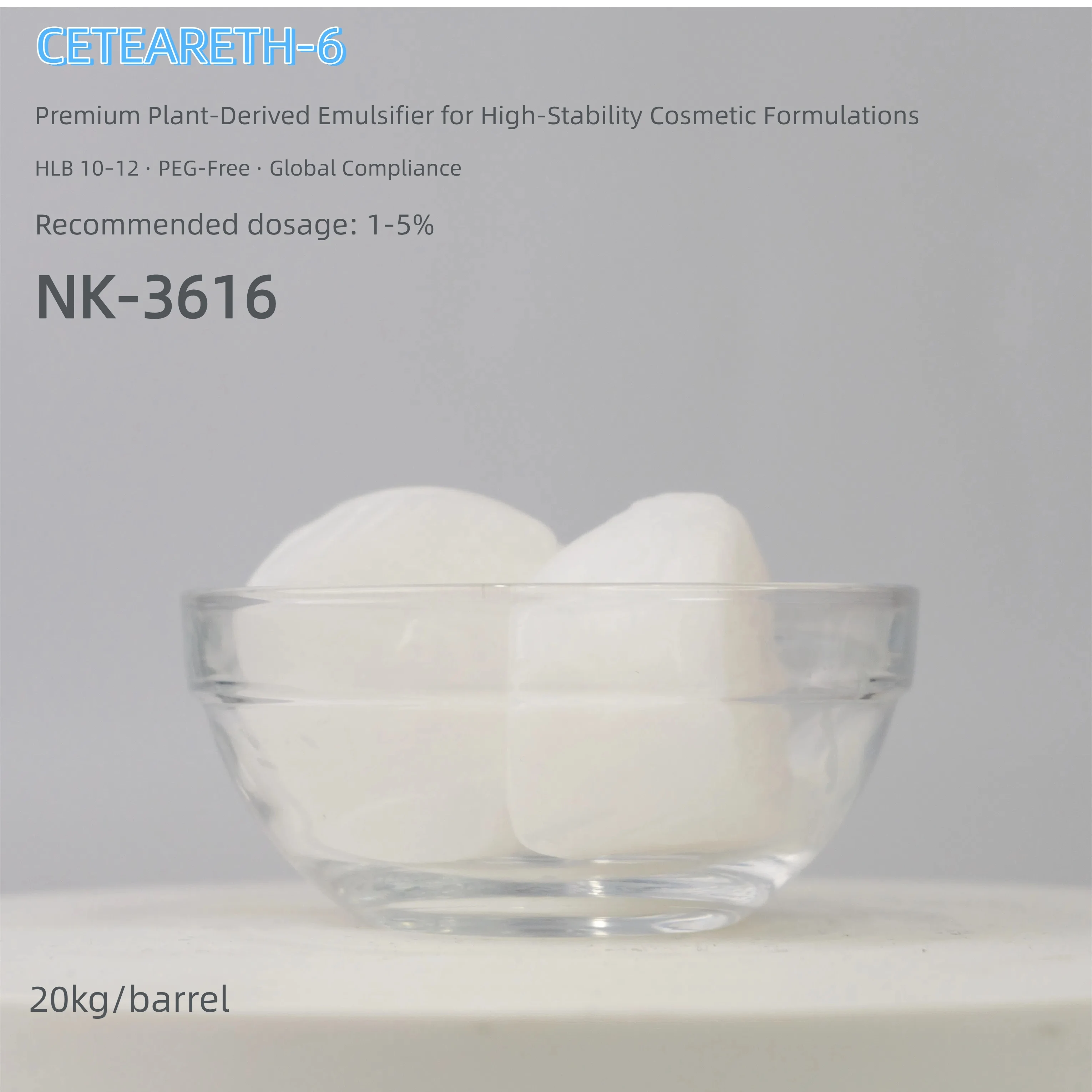CETEARETH-6: Premium Plant-Derived Emulsifier for High-Stability Cosmetic Formulations 1