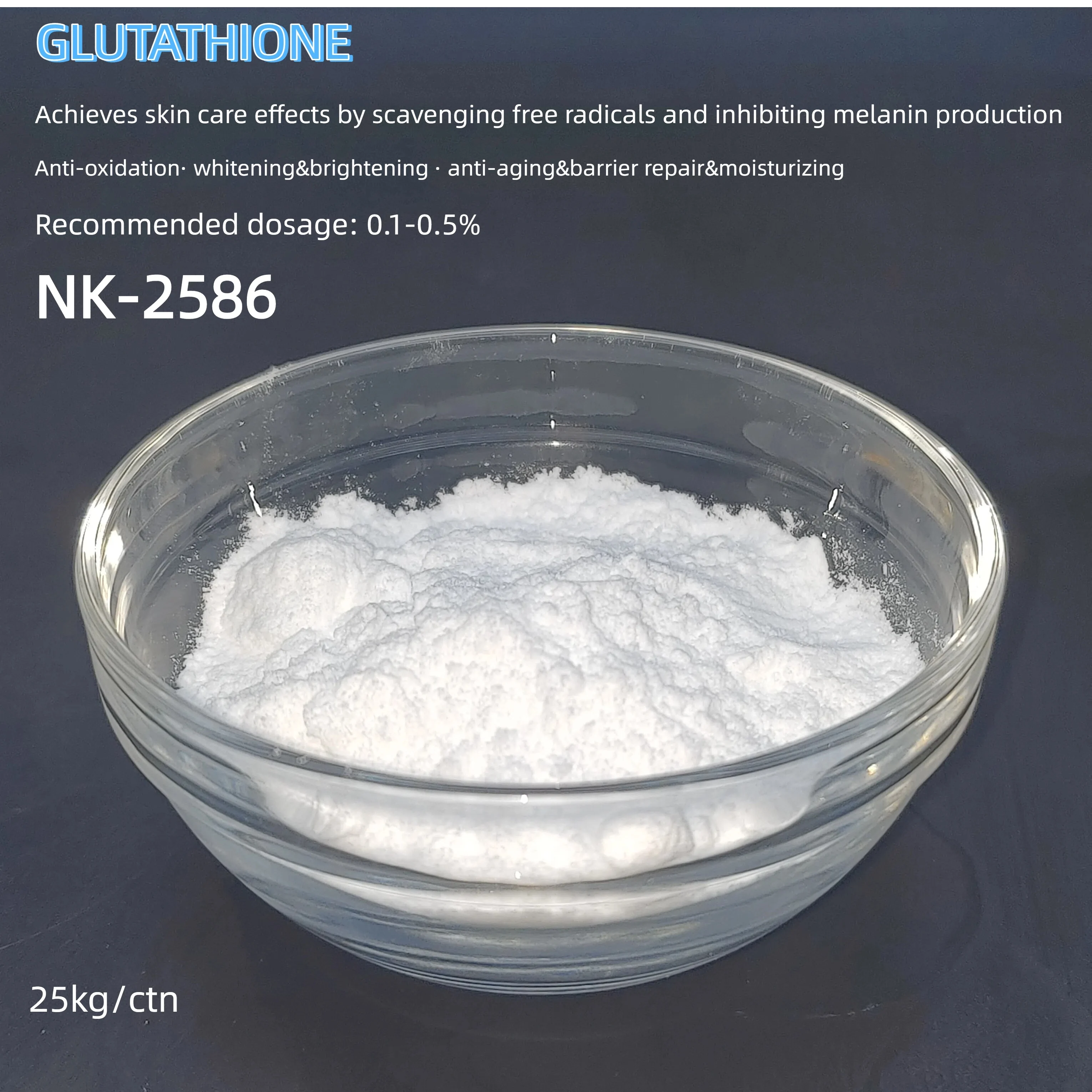 GLUTATHIONE: anti-oxidation, whitening and brightening, anti-aging, barrier repair, and moisturizing in skin care products 1