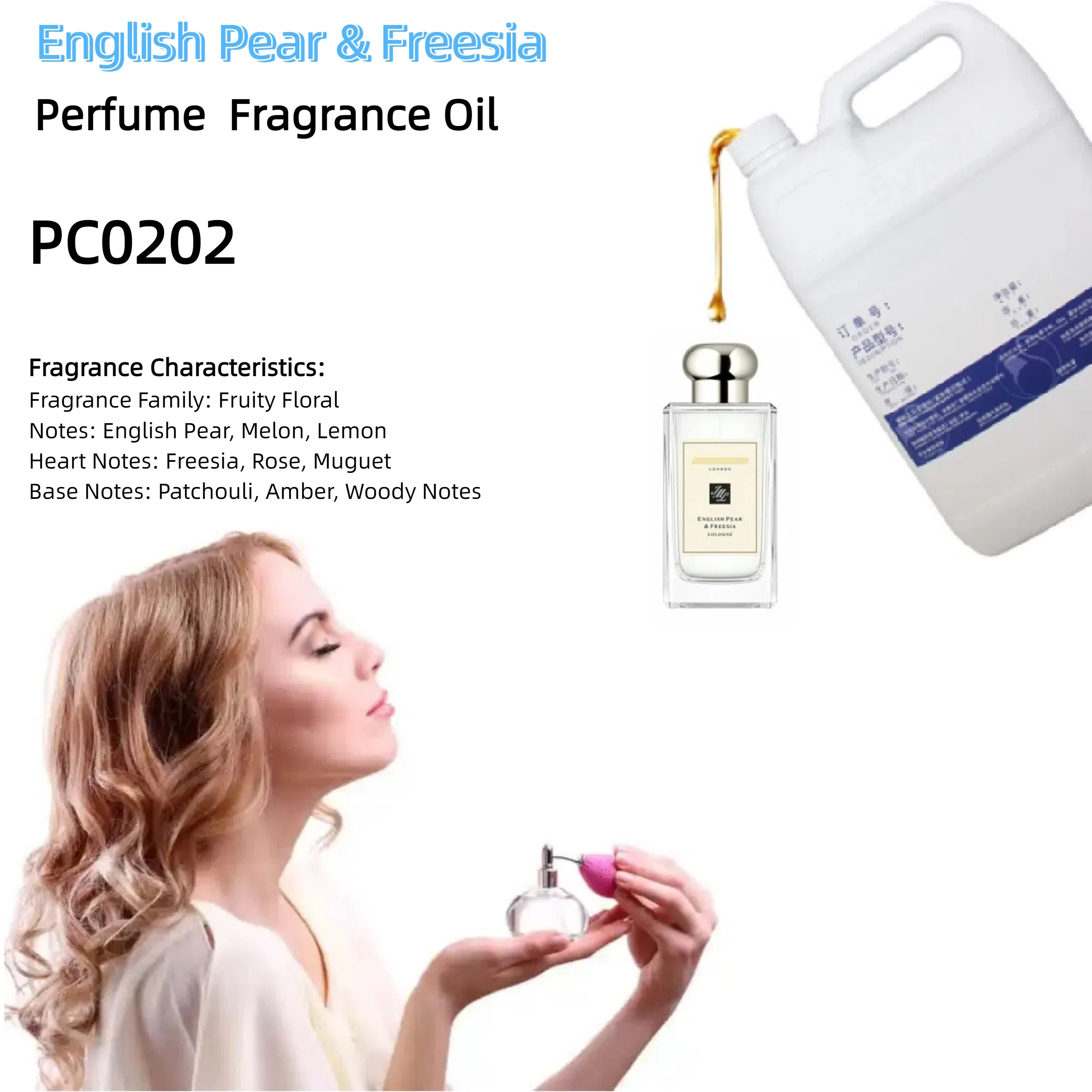 English Pear & Freesia Perfume Fragrance Oil - Premium Raw Material for Luxury Perfumery 1