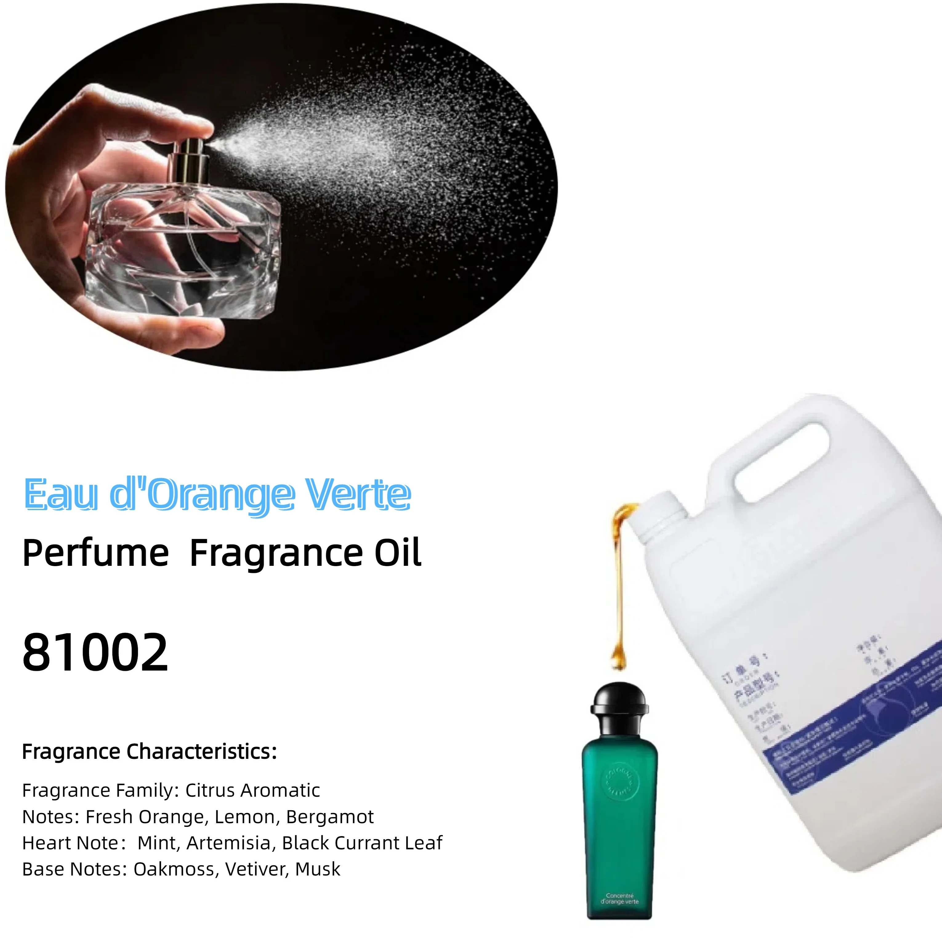 Eau d'Orange Verte Type Fragrance Oil - Premium Concentrate for Luxury Formulations 1