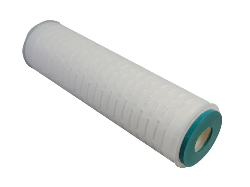 PTFE membrane pleated water filter cartridge with internal stainless steel reinforcing ring 8