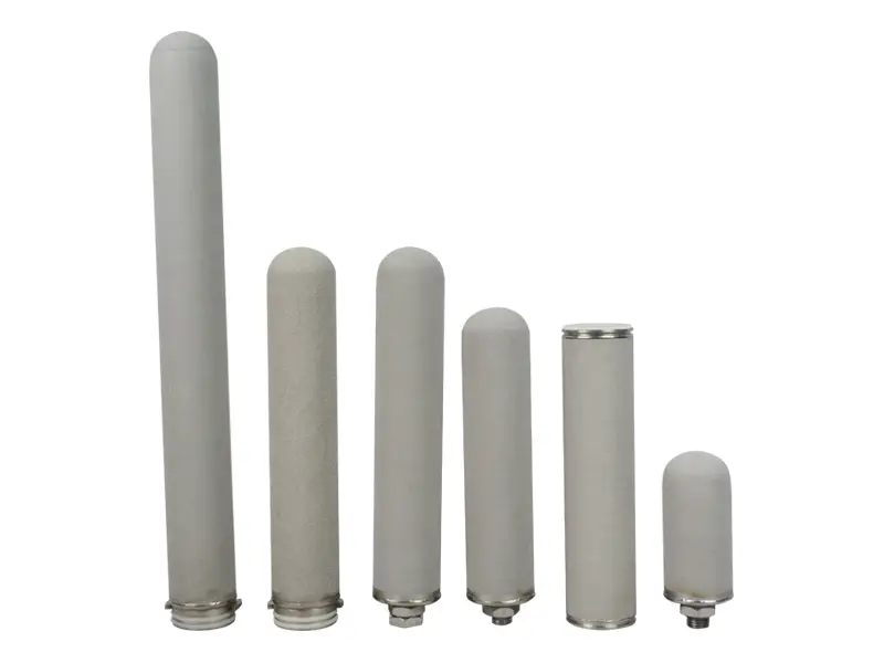 Sintered metal filters suppliers porous titanium rod filter cartridge 5