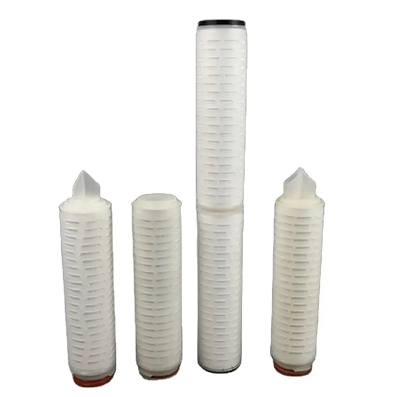 0.1 0.2 0.45 1 3 5 10 25 50 microns Polypropylene pp pleated filter element security filter cartridge with DOE or SOE end adapt 1