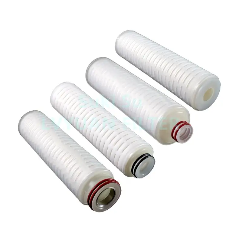 Absoluted 0.10.22 micron filter cartridge20 inch china PES pleated filter cartridge 1