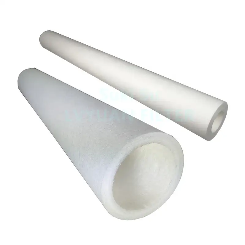 Big diameter Spun Meltblown PP Cartridge SWRO High Flow Cartridge Filter with Self Core Design for Sea Water RO Pre-Filtration 1