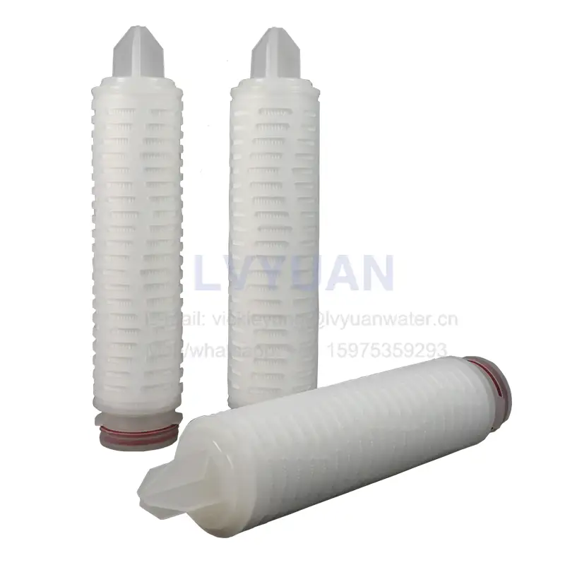 10 inch 5 micron sediment pleated membrane PP pleated candle filter for beer/wine/liquid/beverage filter housing 1