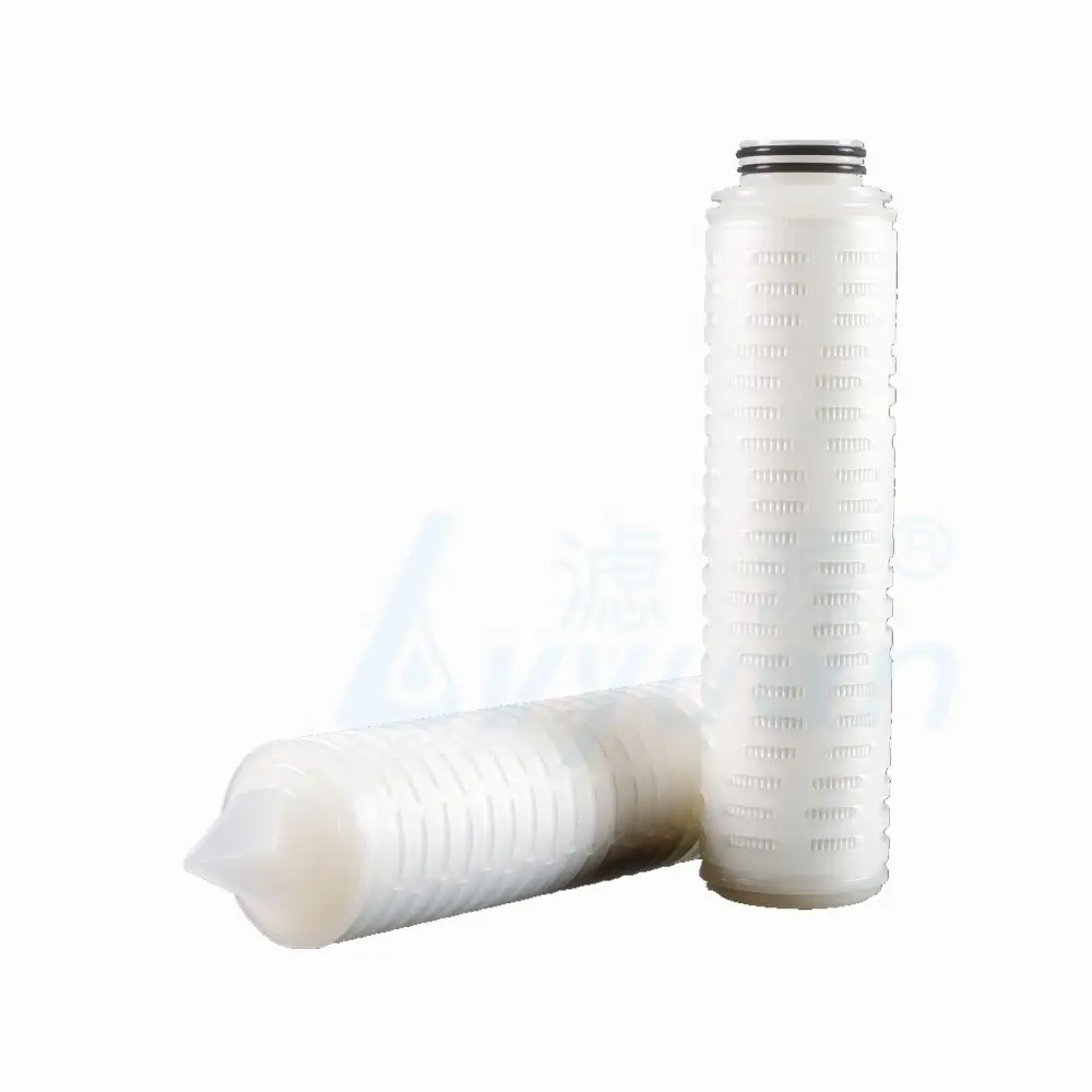 Buen precio, filtro de membrana pvdf de 0,22 um/cartucho de filtro plisado para filtración de cerveza/vino 1