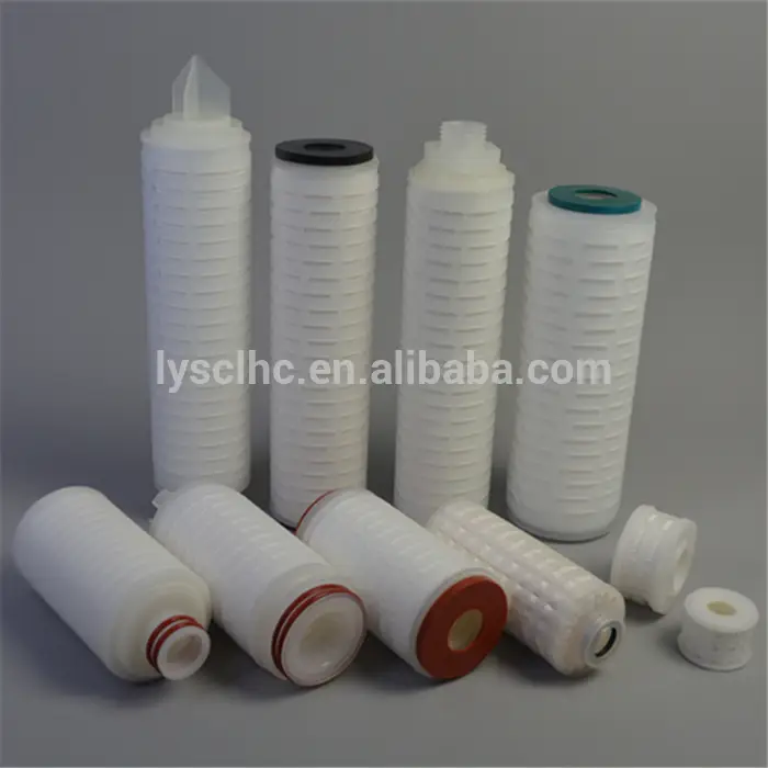 Cartucho de membrana de filtros de agua profesionales/filtro plegable PP PES PVDF Nylon PTFE 1