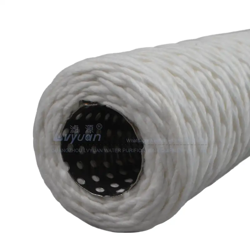 SS core 2.5x10 cotton yarn water filter cartridge for reverse osmosis water treatment filter 5 micron 1