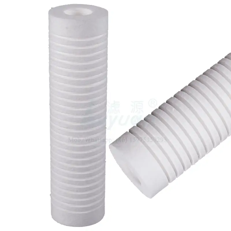 Filtración de agua de sedimentos profundos, cartucho de filtro de ranura pp de 1/5/10/25 micras de 10 pulgadas para prefiltro de agua industrial doméstico 1