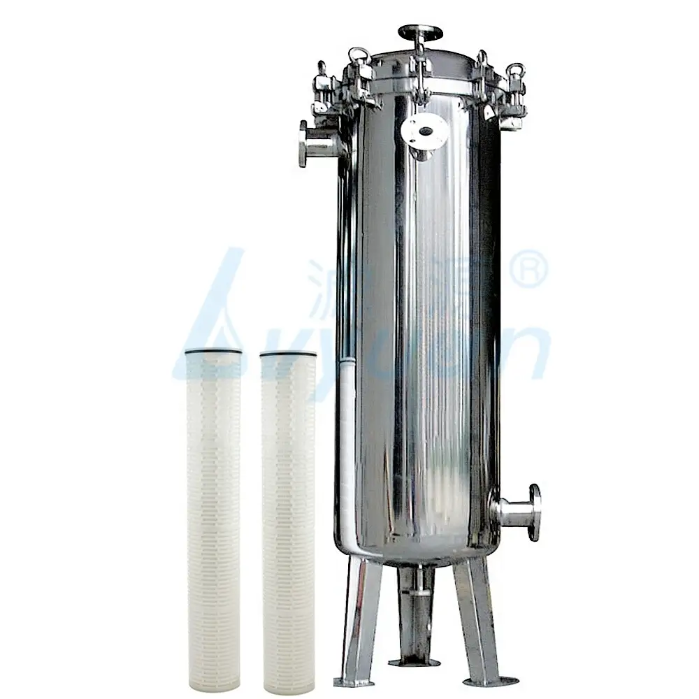 Filtro de cartucho de gran flujo con carcasa de filtro de acero inoxidable de alto flujo para tratamiento de agua 1