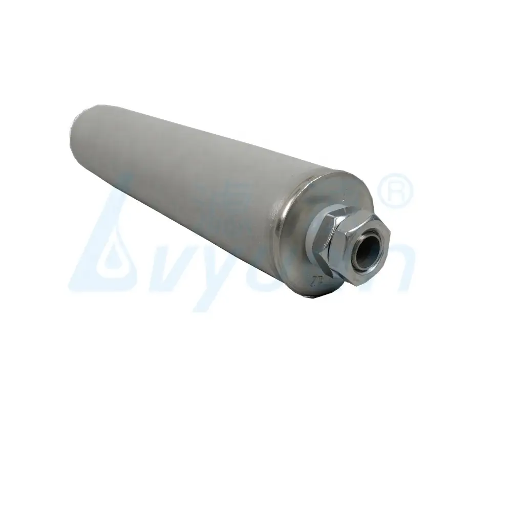 10 20 30 40 inch 5 Micron Porous Sintered Metal filter tube Titanium water Filter cartridge for filtration 1