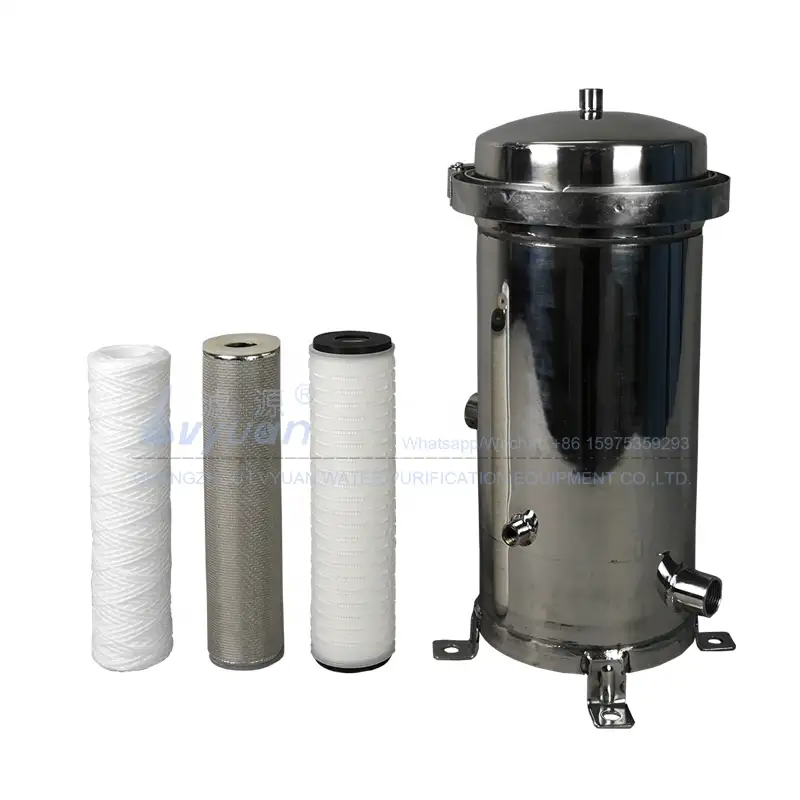 SUS314/316L 7 core water cartridge filter housing stainless steel filter housing with standing floor leg (7x20) 1