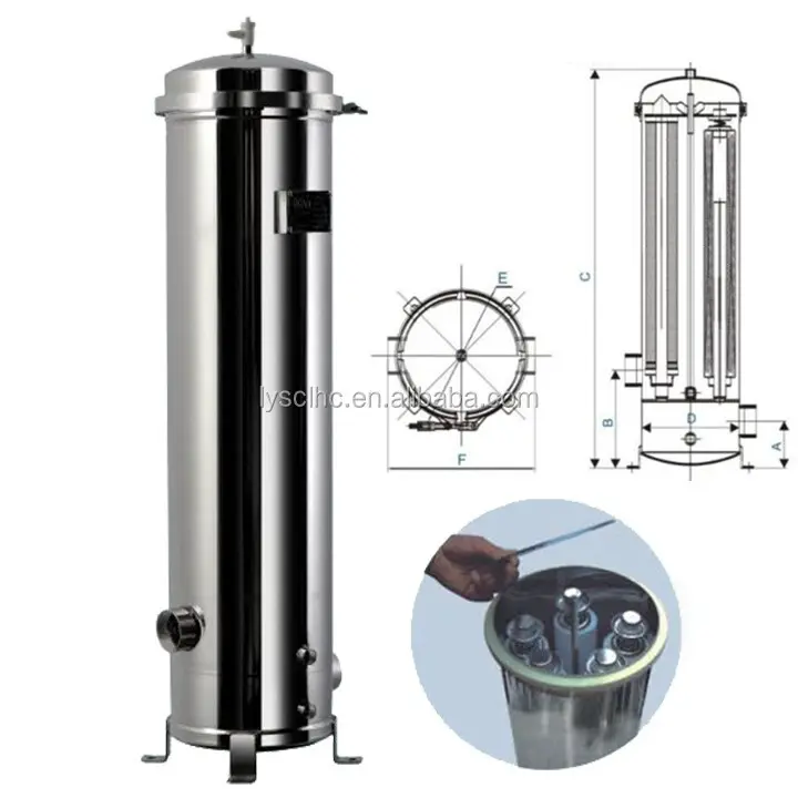 Lvyuan titanium stainless steel filter housing manufacturers with fin end cap for sea water desalination97 6