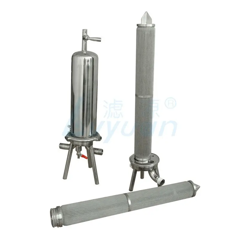 Lvyuan titanium stainless steel filter housing manufacturers with fin end cap for sea water desalination100 4