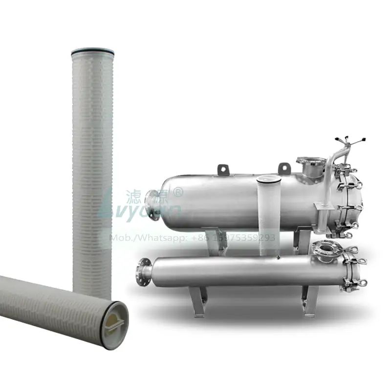 High flow capacity jumbo 40/60 inch cartridge seawater filter housing with big diameter 6.5 pleated water filter cartridge 1