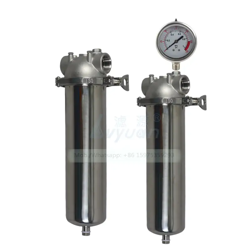 One core 10 inch cartridge type stainless steel material single SS304 water filter housing for pre water filter system 1