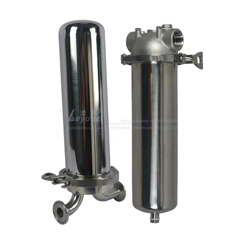 Sistema de filtro de agua potable de una sola etapa, carcasa de cartuchos de repuesto de filtro de agua de 10 pulgadas con filtro plegado de membrana 1