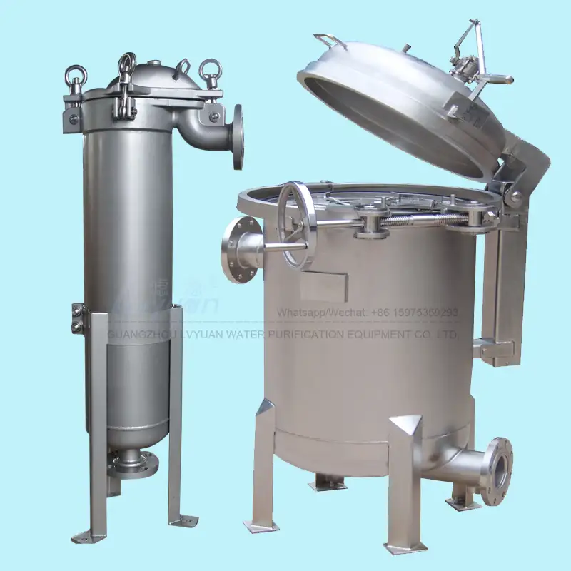 Single & multi 3 micron bag housing filter 304 316L material stainless steel filter housing manufacturer in Guangdong China 1