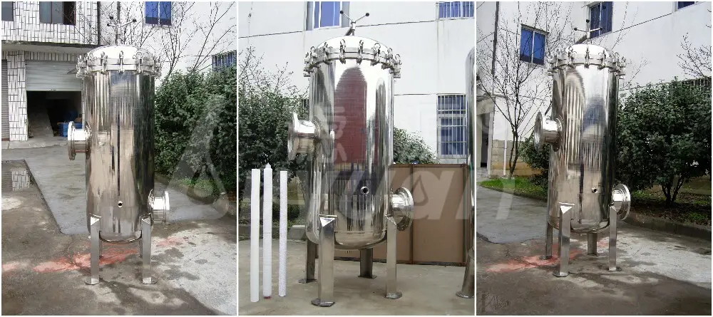 Lvyuan titanium stainless steel filter housing manufacturers with fin end cap for sea water desalination114 2