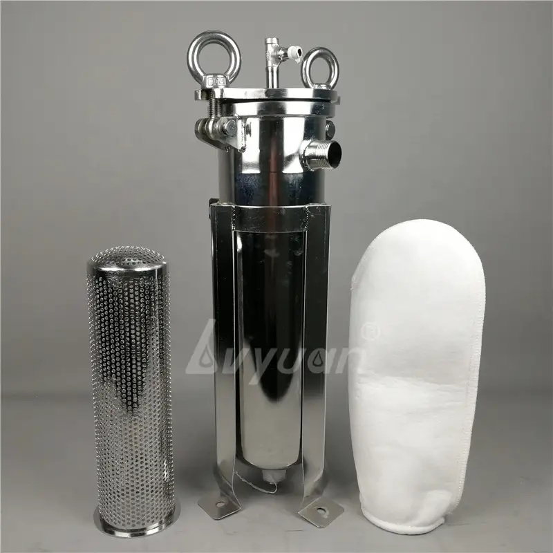 SS304/316 Stainless steel single bag filter for water treatment filter housing 1