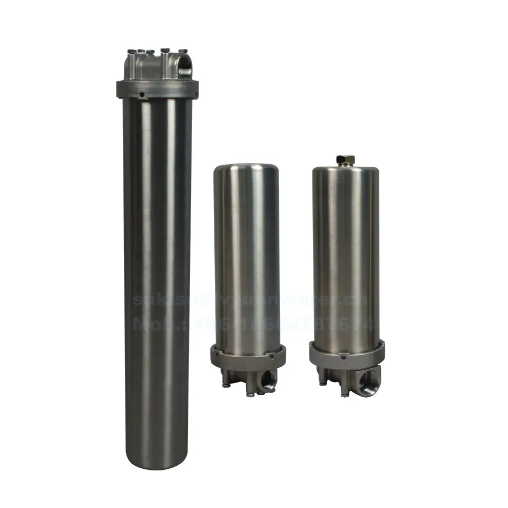 Acero inoxidable 10 20 del filtro del alojamiento del filtro de agua de 20 pulgadas para el purificador del agua potable 1