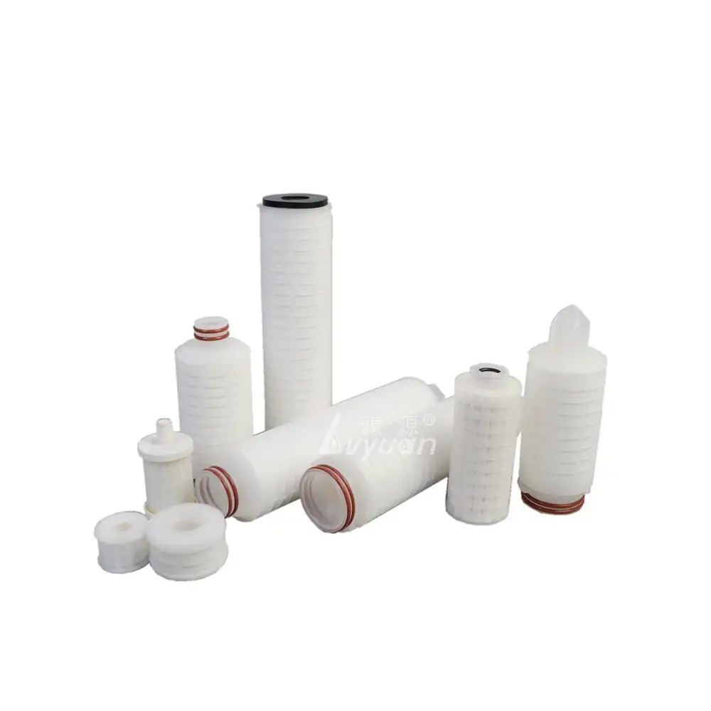 10 inch pleated filter 0.2 0.45 micron ptfe membrane cartridge filter with stainless steel filter core (222) 1
