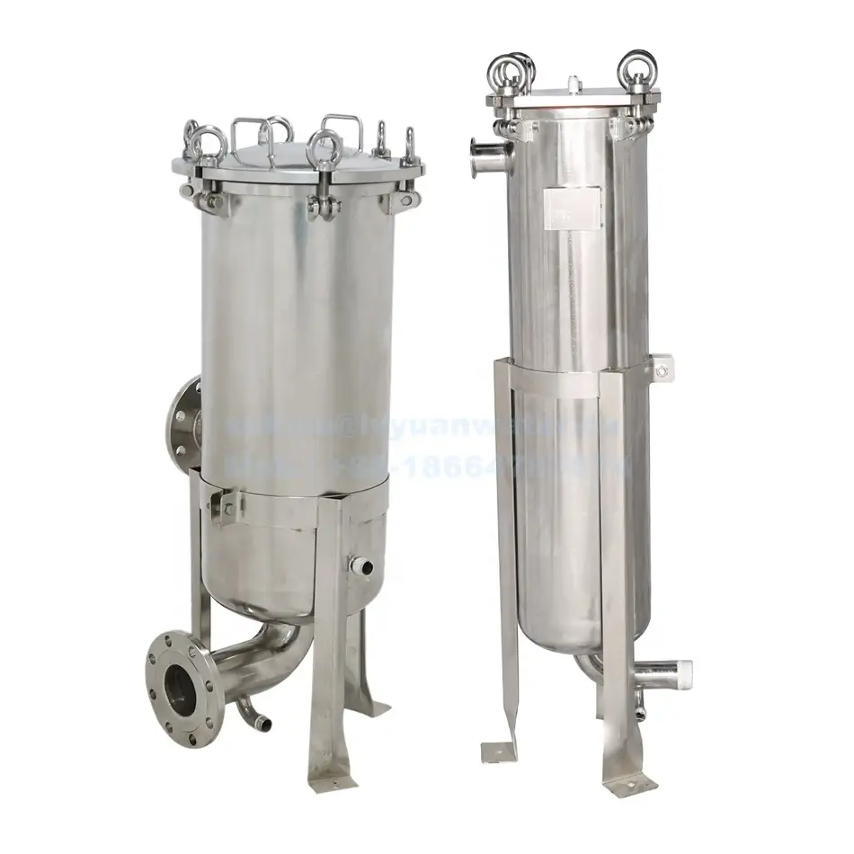 Industrial high pressurewater pre filtration stainless steel bag cartridge 32 inch 5 microns SS304 basket type filter 1