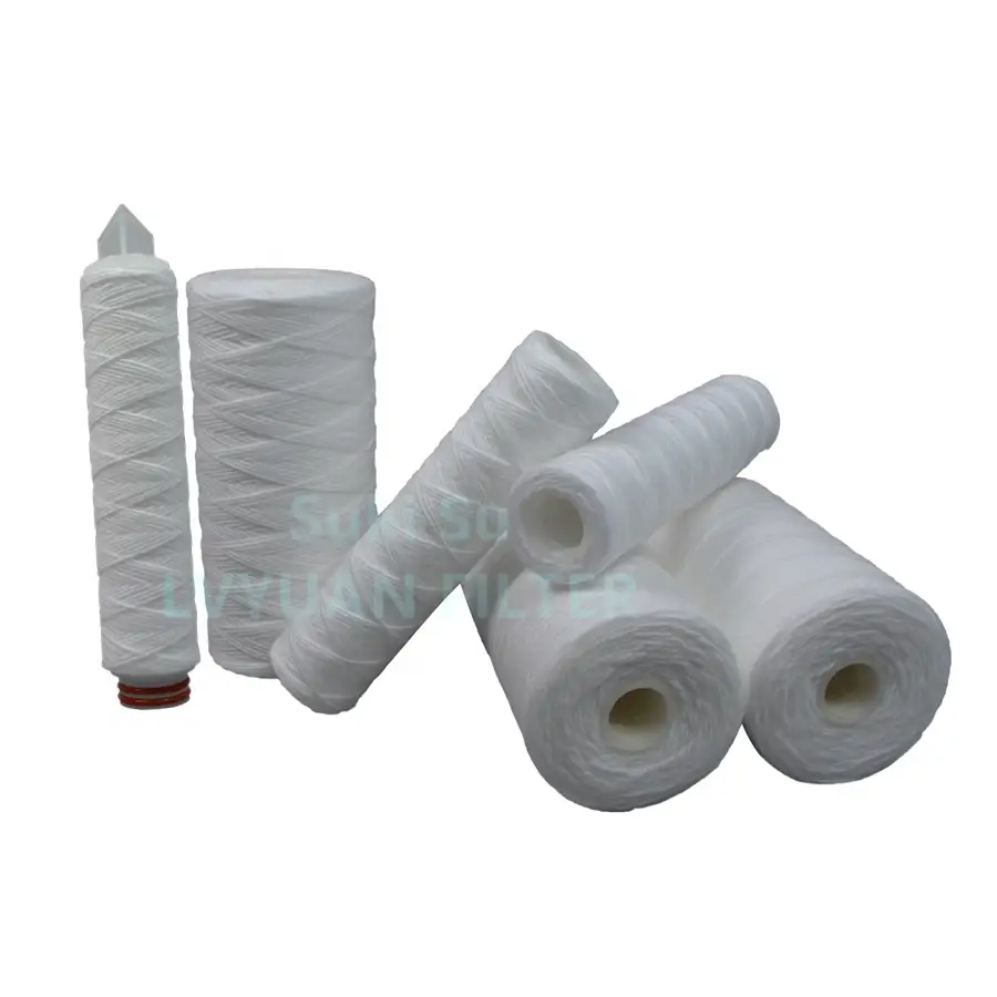 PP sediment pre filter fiberglass string wound /Pleated 40 inch 510 micron pp yarn filter cartridge 1