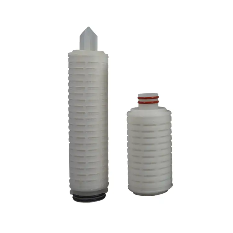 sıvı su veya hava arıtma PP/PTFE/PES/N66 /PVDF su filtre kartuşu mutlak 0,1 mikron katlanır filtre kartuşu 1