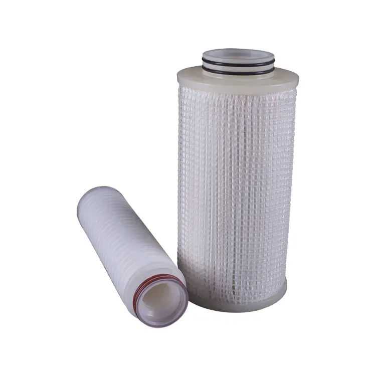 Katlanmış kartuş filtre türleri 5 mikron pp/ss çekirdek kartuş filtreli plastik pp tortu filtre kartuşu 10 inç 1