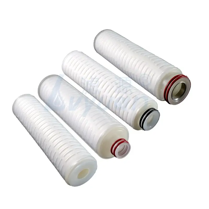 222 226 kod 7 0.2 mikron 10'' 20/30/40'' gaz hava buhar filtresi havalandırma filtrasyonu için kıvrımlı hidrofobik ptfe filtre kartuşu 1