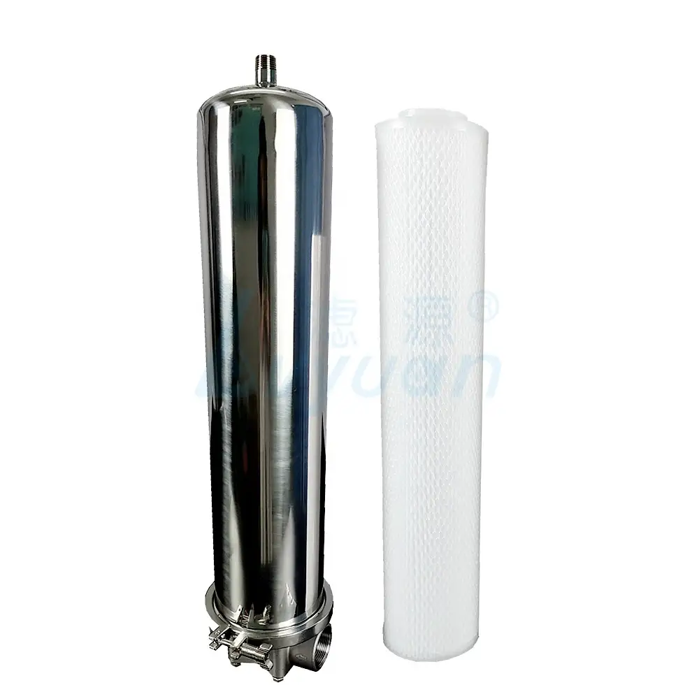 20 inch big size pleated filters with ss cartridge filter housing for water filtration 1