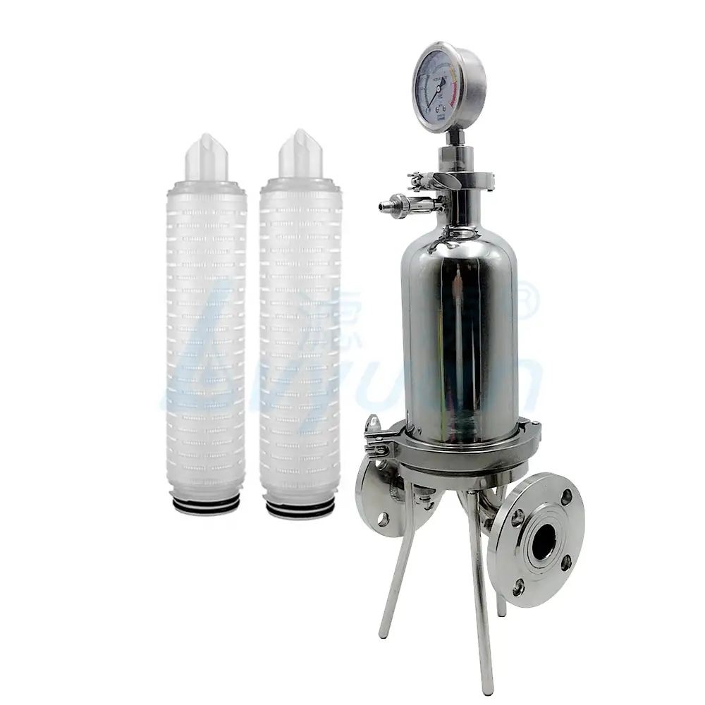 China supplier pleated water filters 10 20 30 40 inch with sanitary filter housing for biochemistry industry 1