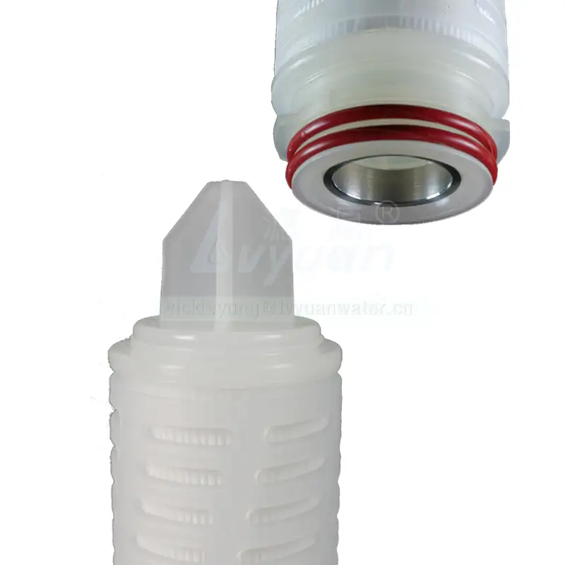 Pleated cartridge filter series 10/20/30/40 inch nylon 0.45 um membrane filter for hydrophilic filter treatment 1