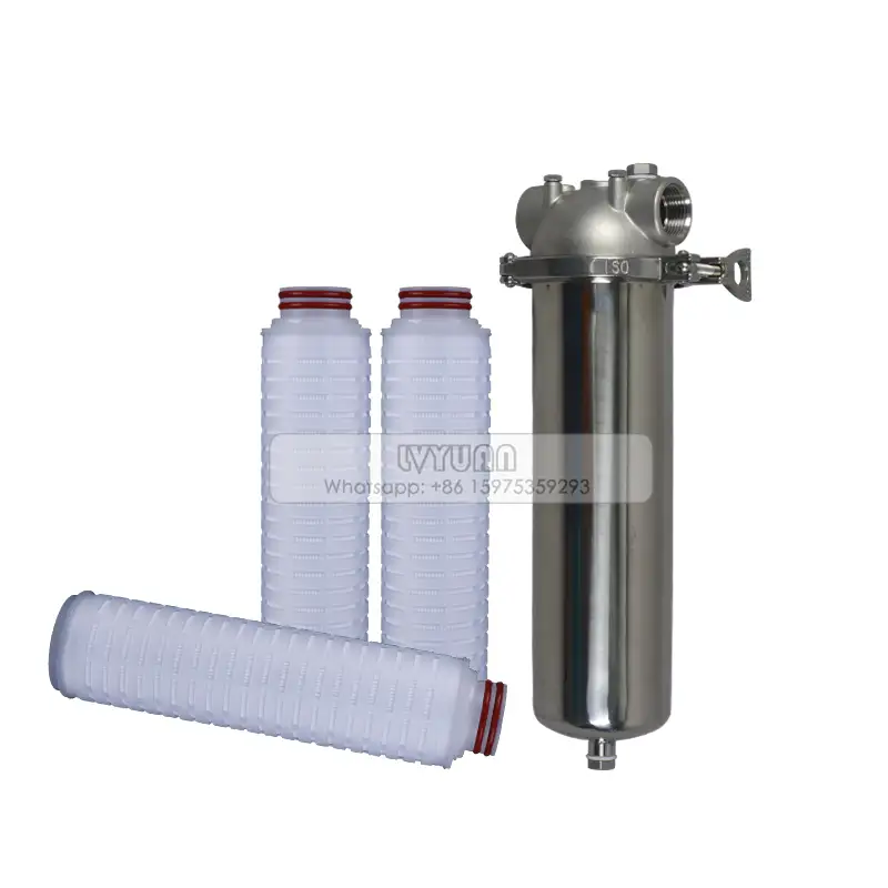 Micro porous DOE PP membrane 10 micron pleated water filter for single stage cartrige filter housing 1