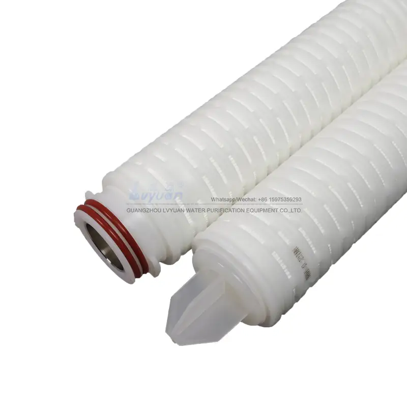 SOE Mikroporen 10/20/30/40 Zoll plissierter 0,2 Mikron Filter Nylon 66 Membranfilter mit PP 226 Fin Adapter 1